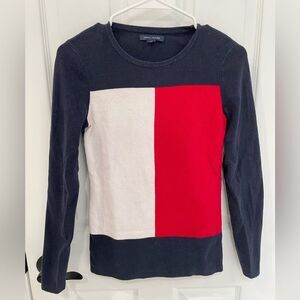Tommy Hilfiger Retro Inspired Logo Sweater 100% Cotton Women’s Size S